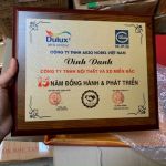 Bảng gỗ vinh danh mặt kim loại họa tiết mẫu 8