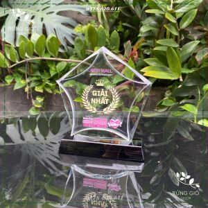 Kỷ niệm chương pha lê - dáng ngôi sao trong suốt