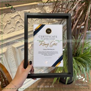 KHUNG GỖ TRONG SUỐT Certificate mặt kính, nhiều màu, nhiều cỡ