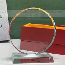 Cúp pha lê phi tròn đường kính 14cm
